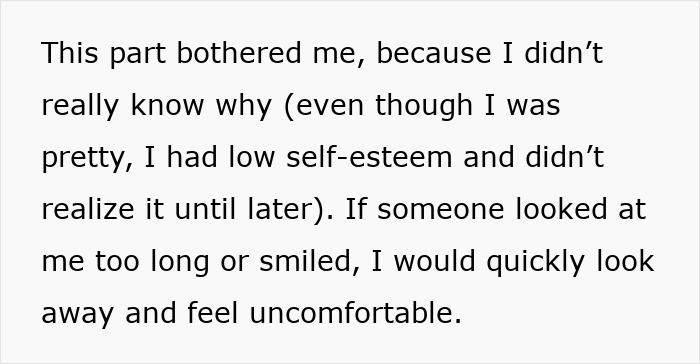 Alt text: Woman shares experience and how things changed after losing her pretty privilege, reflecting on the positive impact.