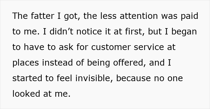 Woman reveals how life changed after losing her pretty privilege, facing invisibility and reduced attention from others.
