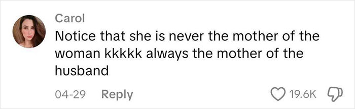 Screenshot of a social media comment debating family roles during a baby gender reveal event.