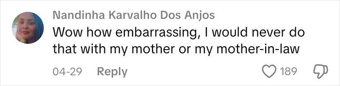 Comment on heated debate about man pushing mom away during baby's gender reveal celebration with wife on social media.