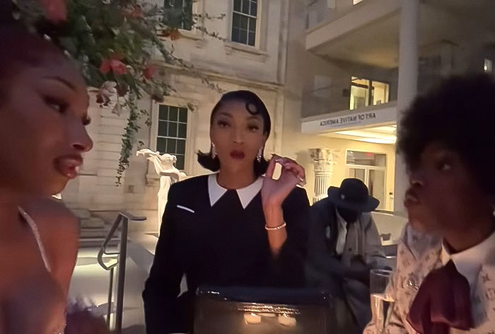 Celebs at the Met Gala discreetly using phones to reveal what goes on inside the exclusive event.