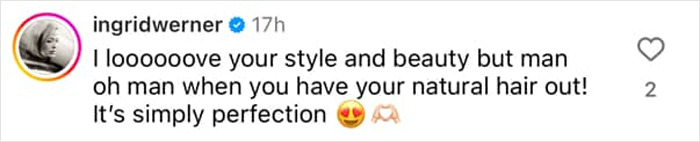 Instagram comment praising Nicole Kidman&rsquo;s natural hair look after a wig fail during Cannes appearance.