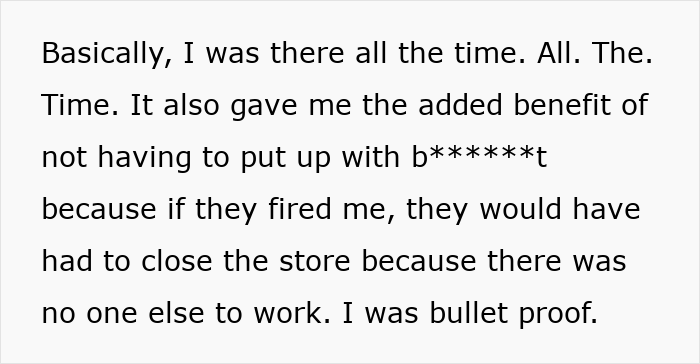 Text excerpt about barista using decaf revenge to teach a rude trooper a lesson in respect.