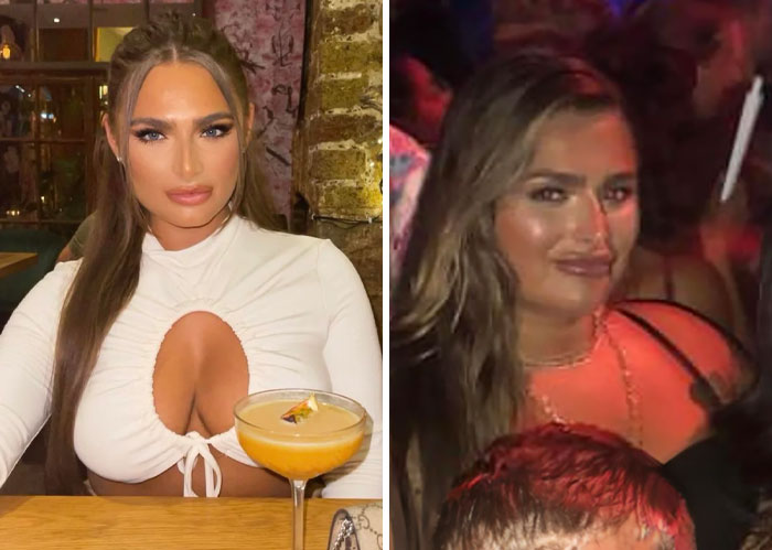 Side-by-side images showing influencers exposed for heavy editing on their Instagram posts in different lighting and settings.