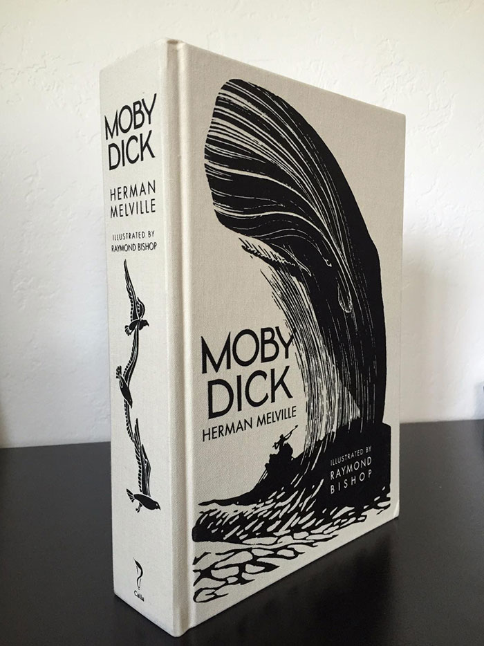 Moby D**k book cover by Herman Melville with black whale illustration, featured among excellent books recommended by readers online.