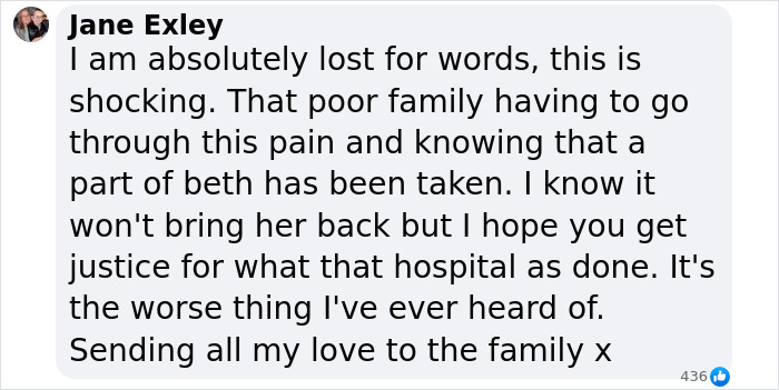 Comment expressing shock and sympathy over a mom mysteriously passing away on a Turkey vacation with her heart missing.