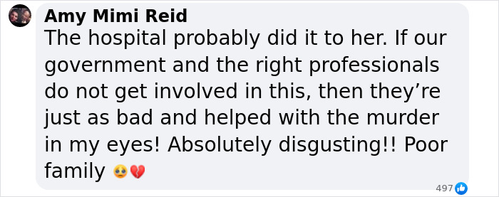 Social media comment expressing outrage and grief about mom mysteriously passing away on Turkey vacation with heart missing.