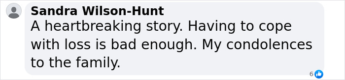 Comment from Sandra Wilson-Hunt expressing condolences over a mom mysteriously passing away on Turkey vacation with missing heart.