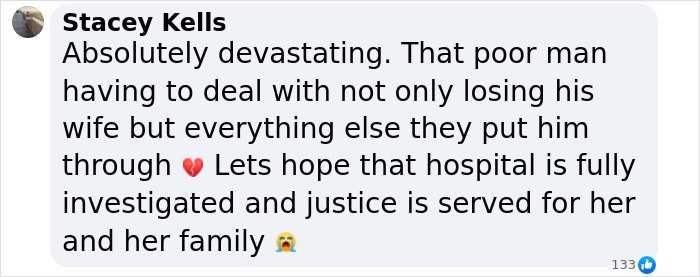 Facebook comment by Stacey Kells expressing devastation over a mom&rsquo;s mysterious passing on Turkey vacation.