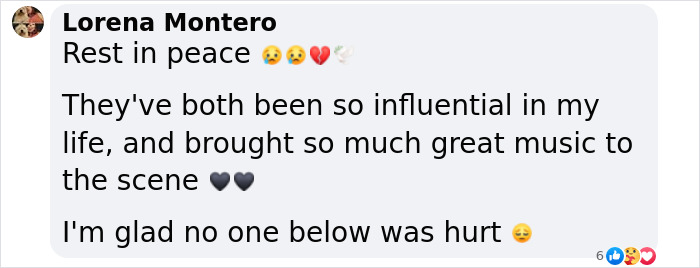 Comment expressing condolences for a famous drummer who lost his life in a San Diego plane crash.