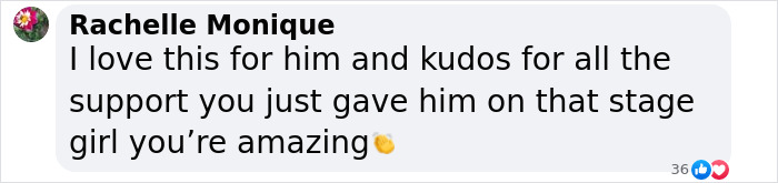 Facebook comment praising support for Justin Bieber after his stage performance, highlighting fan admiration and encouragement. Facebook comment praising support for Justin Bieber after his stage performance, highlighting fan admiration and encouragement.