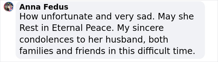 Comment expressing condolences on the passing of 25-year-old pro boxer Georgia O&rsquo;Connor after marrying.
