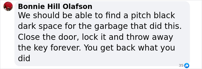 Comment discussing finding a dark space to discard those responsible in a true horror story case. Comment discussing finding a dark space to discard those responsible in a true horror story case.