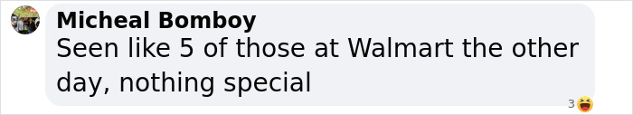 Comment by Micheal Bomboy criticizing a look as unimpressive after a Walmart visit, related to Miley Cyrus' sister Noah's revealing look.
