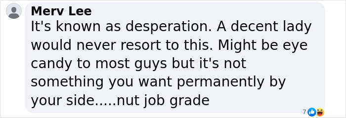 Comment criticizing Miley Cyrus' sister Noah's revealing look after her controversial Hannah Montana post.