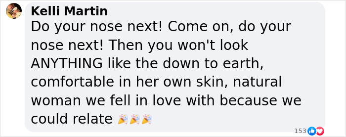 Comment criticizing Meghan Trainor's makeover mentioning weight loss and plastic surgery, sparking outrage online.