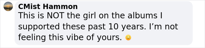 Comment on Meghan Trainor&rsquo;s makeover after weight loss and plastic surgery expressing disbelief and disappointment.