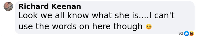 Screenshot of a Facebook comment by Richard Keenan reacting to Meghan Markle allegedly berating her wedding caterer.