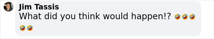 Comment by Jim Tassis reacting with laughter emojis to a statement about Charlize Theron's children having zero respect for her.