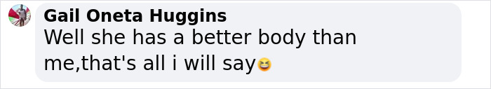 Comment on social media post showing user Gail Oneta Huggins praising someone's body in a casual setting. Halle Berry's stylist breaks silence after star left panties at home for scandalous Met Gala look. Comment on social media post showing user Gail Oneta Huggins praising someone's body in a casual setting. Halle Berry's stylist breaks silence after star left panties at home for scandalous Met Gala look.