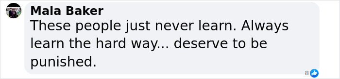 Comment from Mala Baker about people who never learn and deserve punishment, related to teen missing in Thailand case.