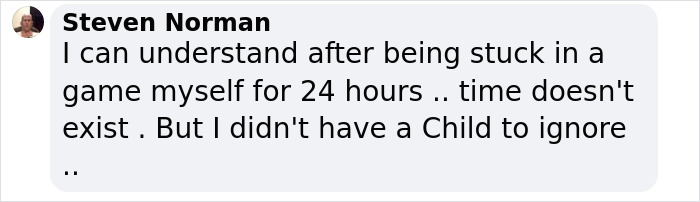 Screenshot of a social media comment by Steven Norman discussing understanding time and mentioning a child in relation to a hot car incident. Screenshot of a social media comment by Steven Norman discussing understanding time and mentioning a child in relation to a hot car incident.