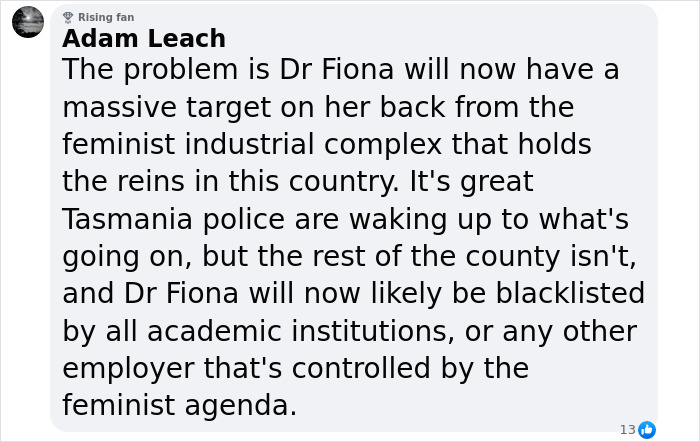 Comment by Adam Leach warning of backlash against professor amid fiery debate on women and domestic violence claims.