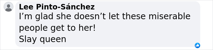 Comment expressing support and admiration for Elon Musk's trans daughter Vivian's modeling debut, calling her a slay queen.