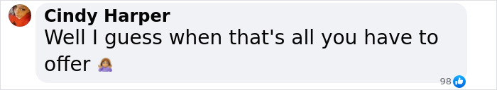 Comment on social media post criticizing content, showing a user expressing disappointment with limited offerings. Comment on social media post criticizing content, showing a user expressing disappointment with limited offerings.
