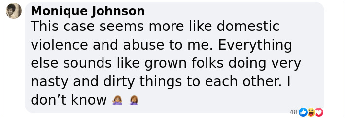 Screenshot of a social media comment discussing domestic violence amid testimonies and photos of Diddy preparing for Freak Off. Screenshot of a social media comment discussing domestic violence amid testimonies and photos of Diddy preparing for Freak Off.