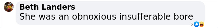 Facebook comment from Beth Landers criticizing someone, related to Taylor Swift's brutal interrogation by Barbara Walters. Facebook comment from Beth Landers criticizing someone, related to Taylor Swift's brutal interrogation by Barbara Walters.