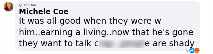 Comment by Michele Coe, a top fan, expressing skepticism about Playboy Bunnies discussing intimacy with Hugh Hefner after his passing. Comment by Michele Coe, a top fan, expressing skepticism about Playboy Bunnies discussing intimacy with Hugh Hefner after his passing.