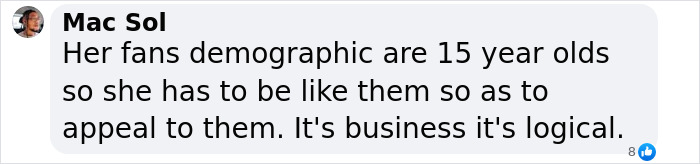 Screenshot of a Facebook comment discussing fans’ age and appealing to them, related to Ben Shapiro and Taylor Swift. Screenshot of a Facebook comment discussing fans’ age and appealing to them, related to Ben Shapiro and Taylor Swift.