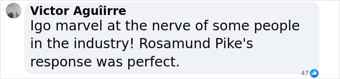 Comment on Rosamund Pike&rsquo;s bombshell claim about Bond girl auditions discussing industry reactions.