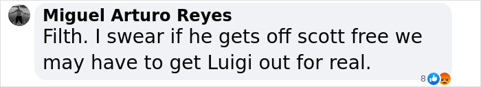 Screenshot of a social media comment expressing strong opinion about a case while Diddy is on the stand.