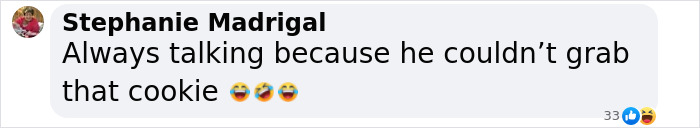 Screenshot of a social media comment by Stephanie Madrigal reacting with laughing emojis to a discussion about Trump and Taylor Swift.