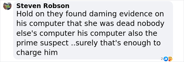 Screenshot of a social media comment discussing evidence related to Madeleine McCann&rsquo;s case and German police inquiry.
