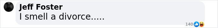 Facebook comment by Jeff Foster saying I smell a divorce with reaction emojis on a white background.