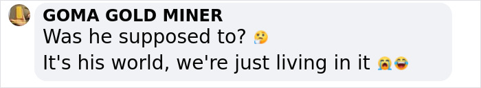 Screenshot of a social media comment questioning if the vlogger was supposed to realize he was next to an A-list star.