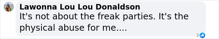Screenshot of a social media comment discussing physical abuse amidst dramatic testimonies related to Diddy preparing for Freak Off. Screenshot of a social media comment discussing physical abuse amidst dramatic testimonies related to Diddy preparing for Freak Off.