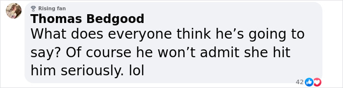 Comment by Thomas Bedgood discussing reactions to French President Emmanuel Macron&rsquo;s wife&rsquo;s words after shoving incident.