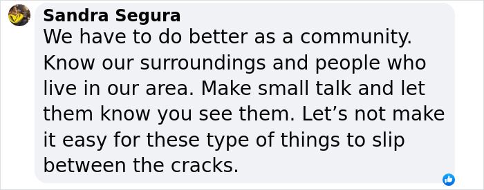 Screenshot of a social media comment urging community awareness and action in preventing child neglect cases.