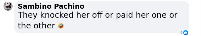 Screenshot of a social media comment speculating about the disappearance of alleged victim in Diddy case sparking eerie theories.