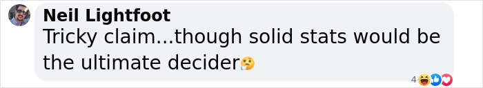 Commenter Neil Lightfoot questioning claim about women committing domestic violence as much as men in a heated online debate.