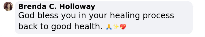 Screenshot of a Facebook comment expressing well wishes for Bindi Irwin&rsquo;s health update following a medical emergency.