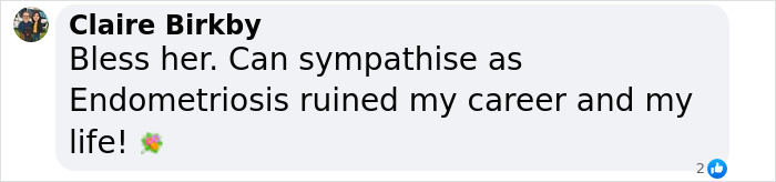 Comment by Claire Birkby expressing sympathy for Bindi Irwin&rsquo;s health update after a medical emergency.