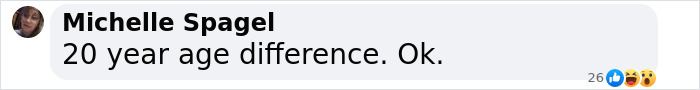 Comment highlighting 20 year age difference in Gigi Hadid and Bradley Cooper relationship discussion. Comment highlighting 20 year age difference in Gigi Hadid and Bradley Cooper relationship discussion.