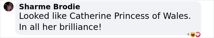Comment by Sharme Brodie praising Catherine Princess of Wales, related to right hand belongs to a male editing accusations topic.