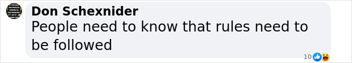 Comment by Don Schexnider stating people need to know that rules must be followed amid valedictorian punishment outrage.