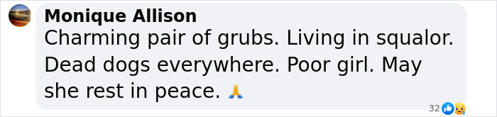 Screenshot of a social media comment expressing sympathy for the missing teen who vanished on her way to the airport. Screenshot of a social media comment expressing sympathy for the missing teen who vanished on her way to the airport.